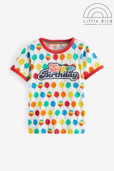 Little Bird by Jools Oliver Multi Short Sleeve Raglan Super Birthday Celebration T-Shirt (Q64115) | SGD 23 - SGD 29