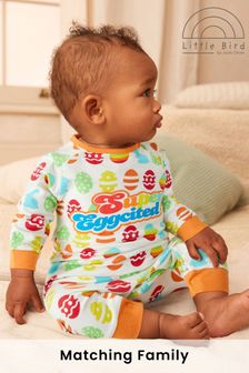 Little Bird by Jools Oliver Multi Baby Super Eggcited Easter Rompersuit (Q64143) | €23 - €26