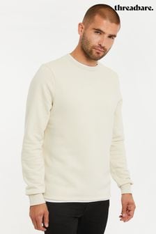 Creme - Threadbare Sweatshirt mit Rundhalsausschnitt und T-Shirt-Design (Q64251) | 15 €