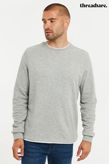 Grau - Threadbare Sweatshirt mit Rundhalsausschnitt und T-Shirt-Design (Q64255) | 12 €