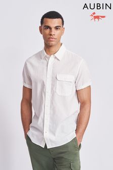 أبيض - Aubin Buckden Short Sleeve Shirt (Q64318) | 383 د.إ