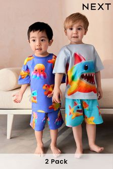 Blue Shark Short Pyjamas 2 Pack (9mths-8yrs) (Q64563) | 23 € - 33 €