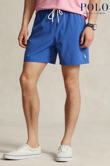 Синий - Классические пляжные шорты с логотипом Polo Ralph Lauren Traveller (Q64576) | €118