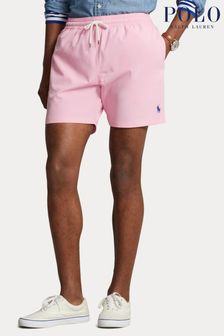Розовый - Классические пляжные шорты с логотипом Polo Ralph Lauren Traveller (Q64577) | €118