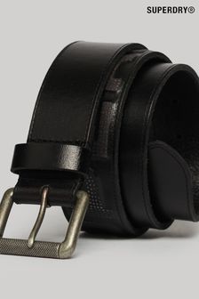 Superdry Black Chrome Vintage Branded Belt (Q64580) | LEI 200