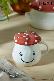 Red Toadstool Lidded Mug (Q64591) | $16