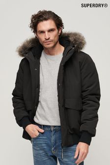 Серый - Superdry дутая куртка "пилот" с капюшоном "Эверест" (Q64600) | €198
