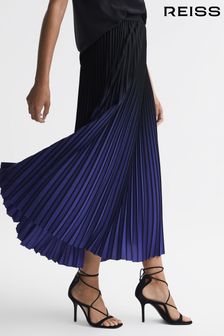 Reiss Purple Marlie Ombre Pleated Midi Skirt (Q65466) | AED1,138