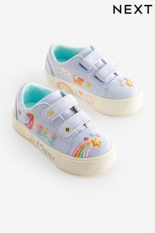 Blue Rainbow Wide Fit (G) Embellished Touch Fasten Strap Trainers (Q65792) | $43 - $53