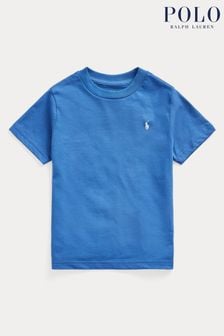 Niebieski - Koszulka Polo Ralph Lauren z bawełnianego dżerseju z okrągłym dekoltem (Q65854) | 265 zł - 285 zł