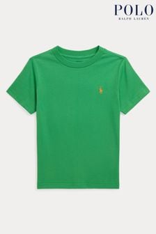 Verde - Tricou la baza gâtului din bumbac Polo Ralph Lauren Jerseu (Q65855) | 251 LEI - 269 LEI