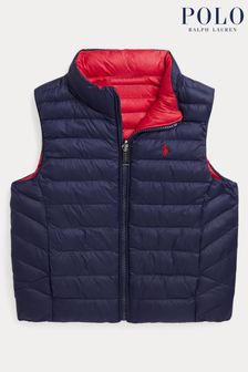 Polo Ralph Lauren Navy/Red PLayer 2 Reversible Quilted Vest (Q65864) | $231 - $253