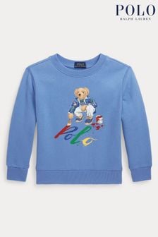 Polo Ralph Lauren Blue Polo Bear Fleece Sweatshirt (Q65878) | 591 LEI - 651 LEI