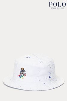 Gorro estilo pescador blanco con gráfico de oso para niños de Polo Ralph Lauren (Q65899) | 69 €