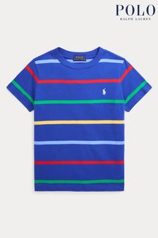 Polo Ralph Lauren T-shirt bleu rayé en jersey de coton (Q65903) | €53 - €58