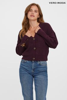 紫色 - Vero Moda V領鈕扣前襟開襟毛衣 (Q65937) | NT$1,120
