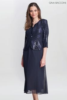 Gina Bacconi srednje dolga jakna in obleka z bleščicami in ognjemetom Gina Bacconi Karyn (Q65947) | €159