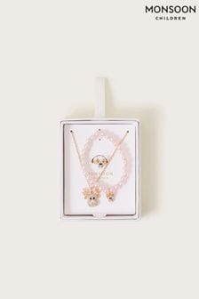 Monsoon Pink Reindeer Jewellery Set (Q66259) | €14