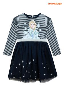 Character Blue 100% Cotton Disney Frozen Snowflake Party Dress (Q66432) | $54