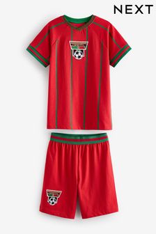 Rot/Grün Portugal - Kurzer Pyjama mit Fußballdesign (4-14yrs) (Q66455) | 16 € - 23 €