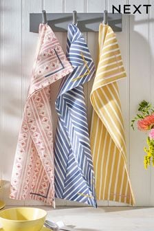 Set of 3 Multi Lucia Tea Towels (Q66527) | NT$710