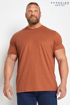 BadRhino Big & Tall Brown Crew Neck Slub T-Shirt (Q66647) | $42