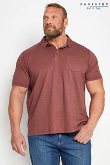 Rot - Badrhino Big & Tall Strukturiertes Polo-Shirt (Q66651) | 45 €