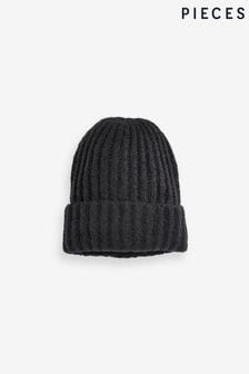 PIECES Black Cosy Beanie Hat (Q66683) | kr220