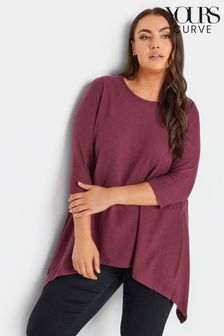 Yours Curve Red Hanky Hem Pocket Tunic (Q66784) | €46