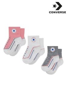Converse Dark Pink Infant Straited Socks 3 Pack (Q66872) | HK$134