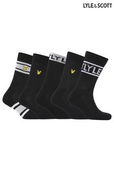 Lyle & Scott Montrose Sports Black Socks 5 Pack (Q66884) | €29