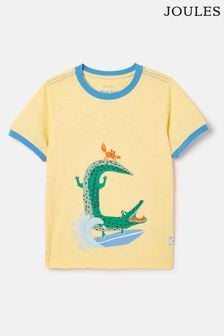 Joules Archie Yellow Crocodile Artwork T-Shirt (Q66890) | OMR10