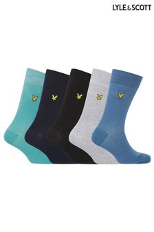 Набор из 5 пар хлопковых носков с лиамным принтом Lyle & Scott (Q66899) | €30