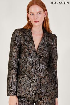 Monsoon Joni Jacquard Black Jacket (Q66911) | €97