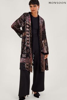 Monsoon Dahlia Zamatovo čierne kimono (Q66959) | €123