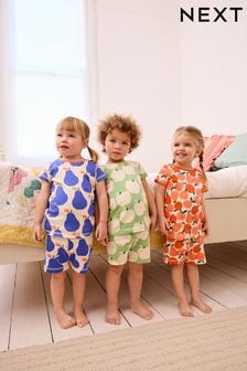 ブルー/レッド/グリーン フルーツ - ショートパンツ パジャマ 3 枚組 (9 ヶ月～12 歳) (Q66975) | ￥3,640 - ￥4,680