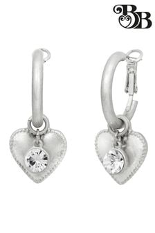 Bibi Bijoux Silver Tone 'Love Hearts' Interchangeable Hoop Earrings (Q66989) | €26