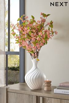 Set of 3 Pink Artificial Cherry Blossom Stems (Q67006) | kr223