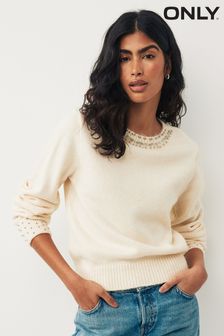 Only Embellished Trim Knitted Jumper (Q67054) | 251 LEI