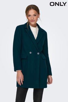 ONLY Green Tailored Button Up Smart Coat (Q67060) | SGD 97