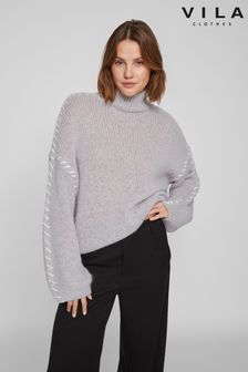 VILA High Neck Stitch Detail Jumper