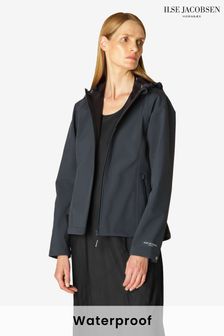 Niebieski - Ilse Jacobsen Waterproof Short A Line Softshell Raincoat (Q67097) | 1,130 zł