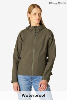 Zielony - Krótki płaszcz przeciwdeszczowy Ilse Jacobsen A line typu softshell (Q67102) | 1,130 zł