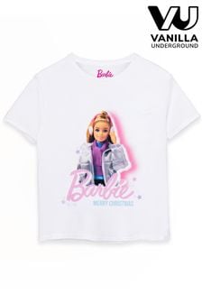Белый с принтом Барби - Рождественская футболка для девочек Vanilla Underground (Q67105) | €19