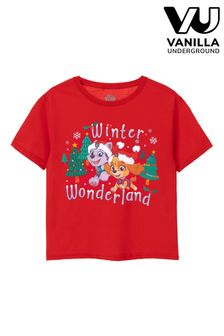 Roșu cu model Paw Patrol - Tricou pentru fete Vanilla Underground Crăciun (Q67119) | 84 LEI
