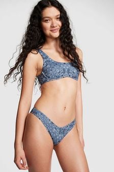 Victoria's Secret PINK Midnight Navy Blue Bandana Wired Bikini Top (Q67212) | kr338
