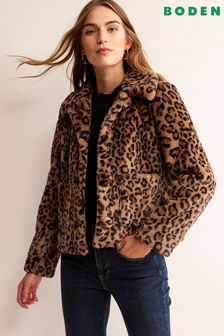 Boden Animal York Faux-Fur Coat (Q67217) | €108