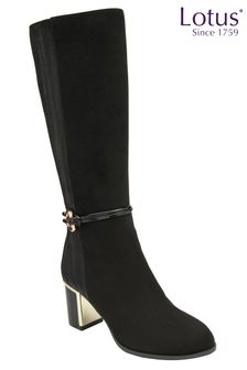 Lotus Black Leg Boots (Q67226) | $109