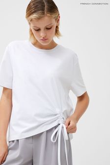 French Connection Rallie Cotton Rouched T-Shirt