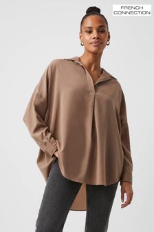 French Connection Rhodes Recycled Crepe Popover Blouse (Q67390) | 2,231 UAH